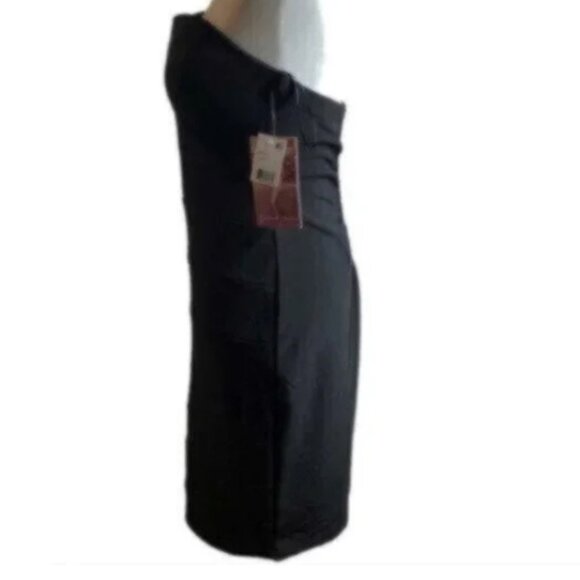 NWT Emerald Sundae Black Strapless Bodycon Fancy Party Dress Juniors Large - Picture 5 of 8